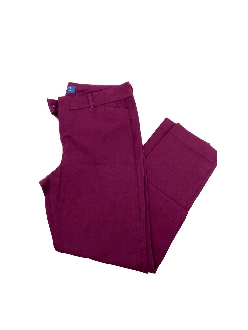 Women’s Old Navy Pixie Rise Pants, Plum, Size 10R, New Comfortable Stylish Fit